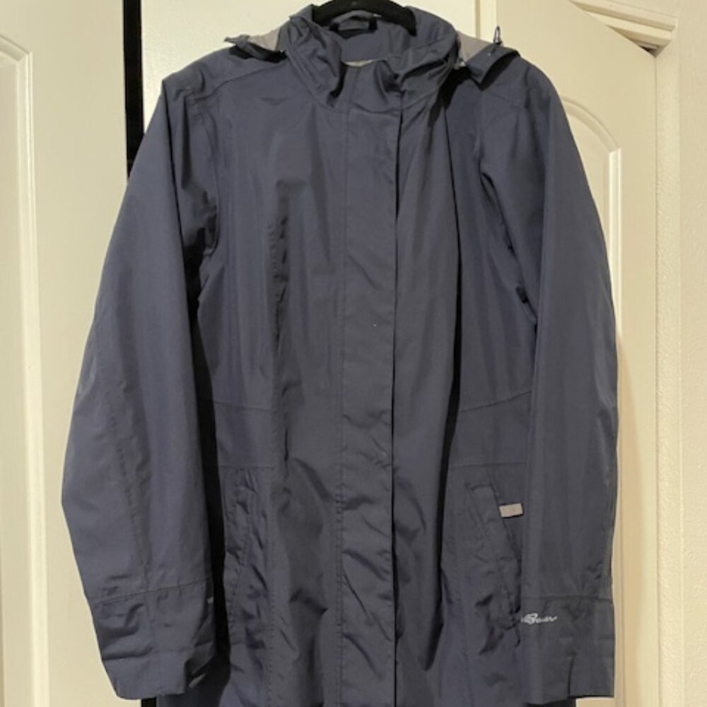 Eddie Bauer Girl on the Go Rainoat Med Navy - Picture 2 of 7